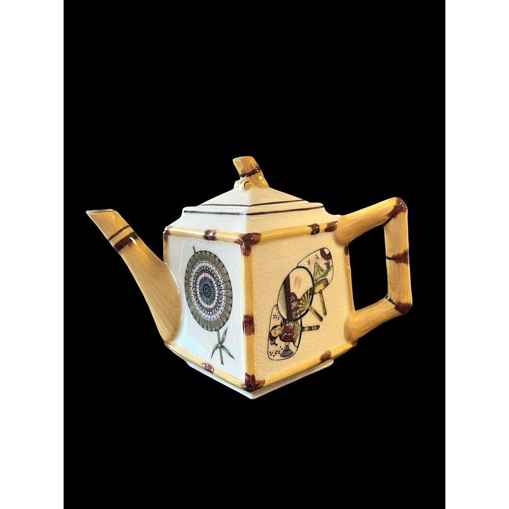 Vintage METROPOLITAN MUSEAUM OF ART Porcelain  “Bamboo" Teapot ~ Japan